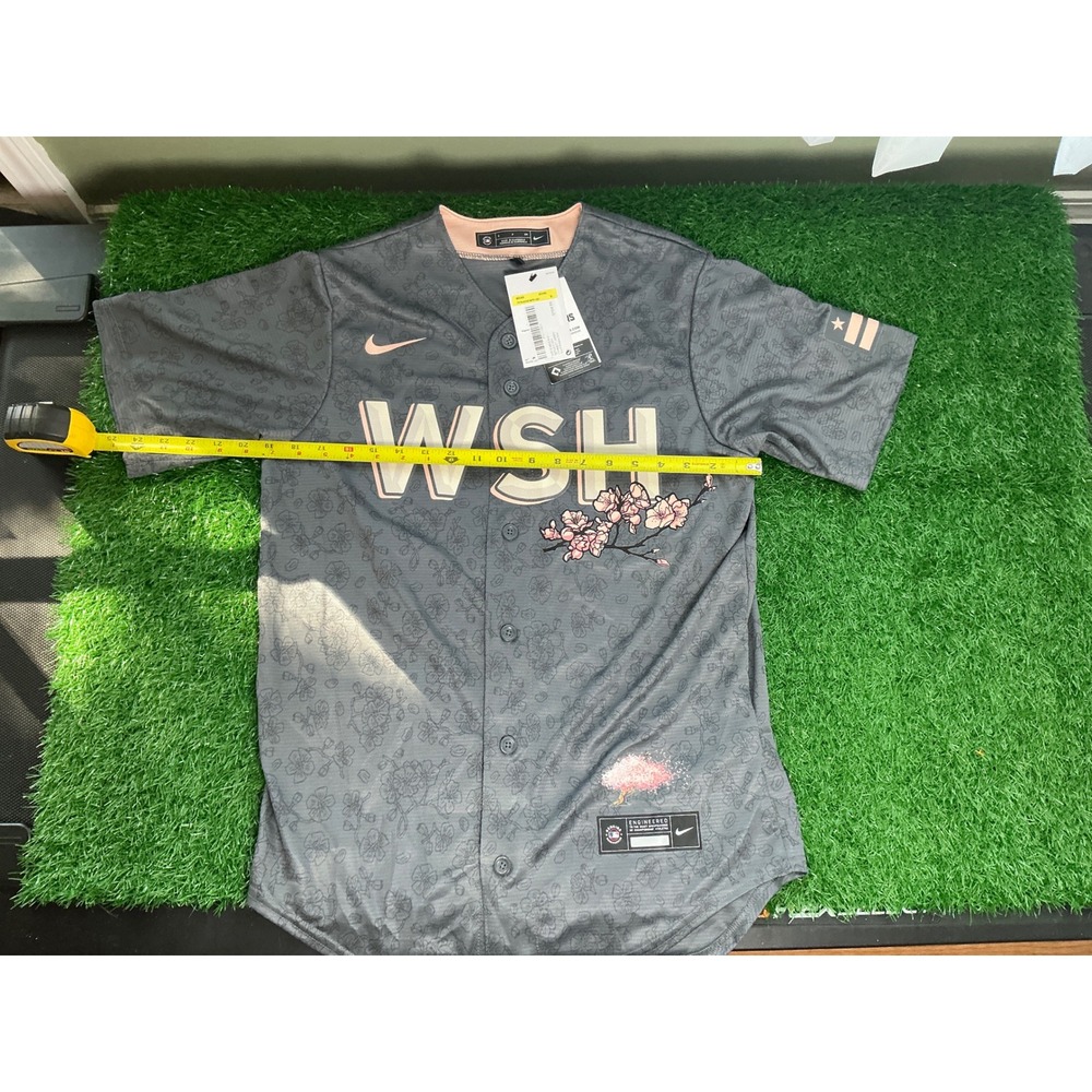 Nike Washington Nationals City Connect Keibert Ruiz Jersey Grey Pink Mens Small